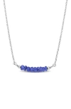 Delmar Beaded Chain Necklace In Blue Sapphire