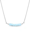 Delmar Beaded Chain Necklace In Blue Topaz