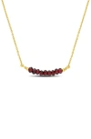 Delmar Beaded Chain Necklace In Garnet