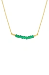 Delmar Beaded Chain Necklace In Green