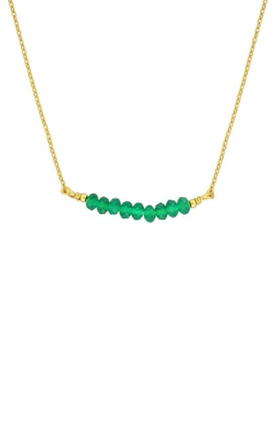 Delmar Beaded Chain Necklace In Green