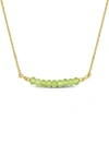 Delmar Beaded Chain Necklace In Peridot