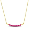Delmar Beaded Chain Necklace In Ruby