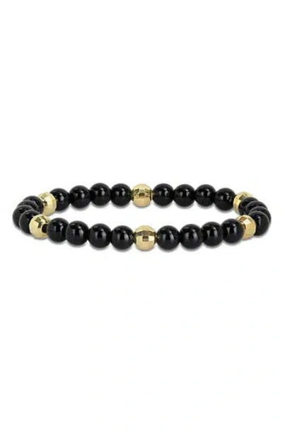 Delmar Black Agate Beaded Bracelet