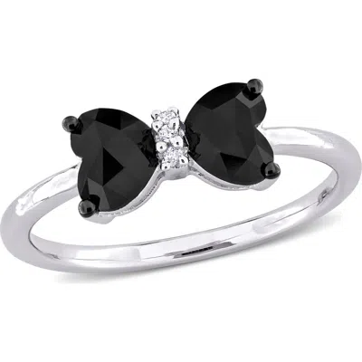 Delmar Black Diamond & White Diamond Bow Ring