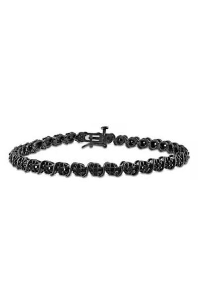 Delmar Black Diamond Tennis Bracelet