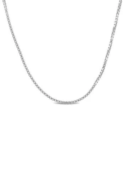 Delmar Box Link Chain Necklace, 0.65mm In Metallic