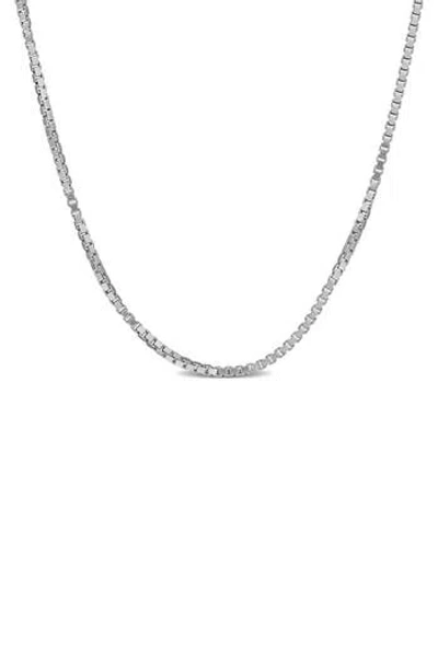 Delmar Box Link Chain Necklace, 0.80mm In Transparent