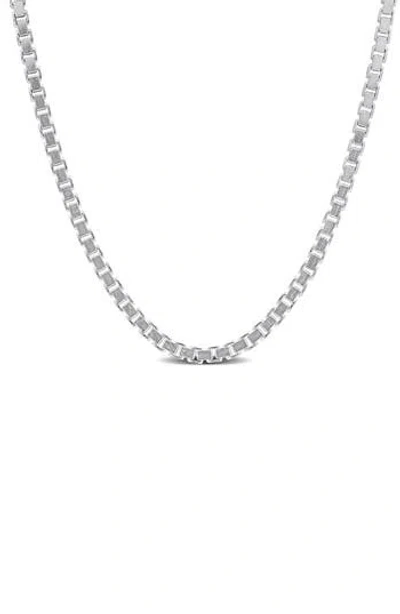 Delmar Box Link Chain Necklace, 1.50mm In Metallic