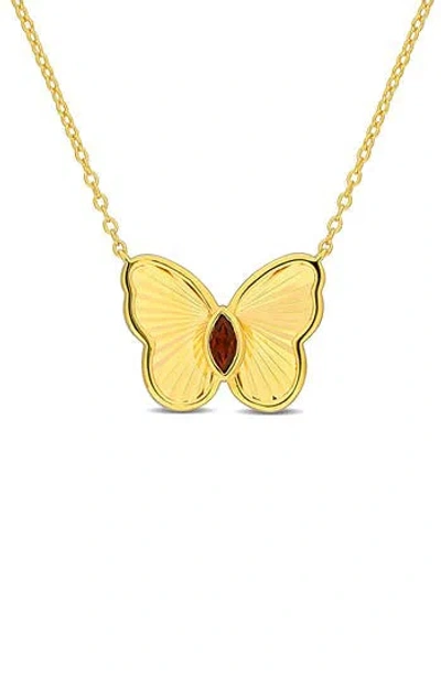 Delmar Butterfly Pendant Necklace In Gold