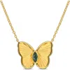 Delmar Butterfly Pendant Necklace In Green