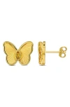 Delmar Butterfly Stud Earrings In Citrine