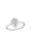 Delmar Circle Diamond Accent Ring In White Gold