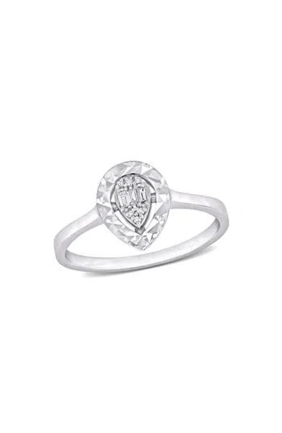 Delmar Circle Diamond Accent Ring In Metallic
