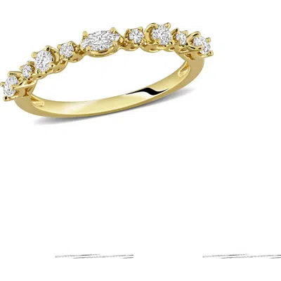 Delmar Created Moissanite Band Ring In Gold