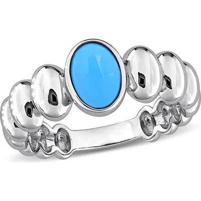 Delmar Created Turquoise Sterling Silver Band Ring