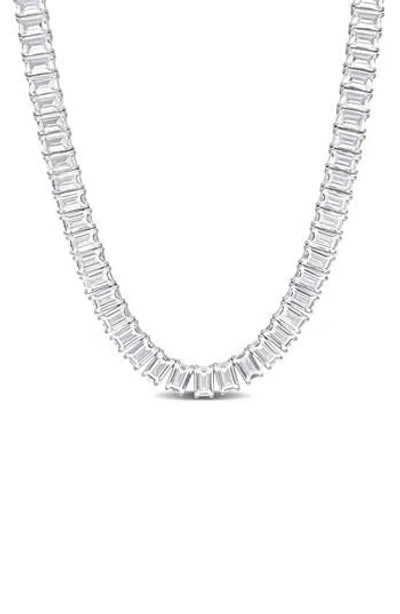 Delmar Created White Sapphire Necklace In Metallic