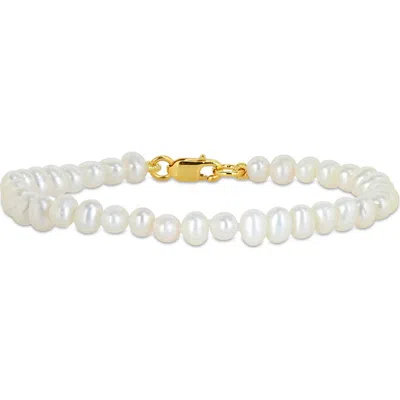 Delmar Cultured Freshwater Pearl Bracelet In White