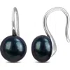 Delmar Cultured Freshwater Pearl Drop Earrings In Black