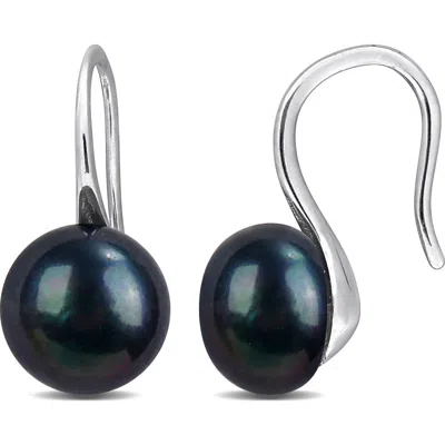 Delmar Cultured Freshwater Pearl Drop Earrings In Black