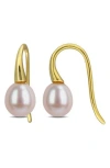 Delmar Cultured Freshwater Pearl Drop Earrings In Gold
