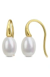 Delmar Cultured Freshwater Pearl Drop Earrings In Gold