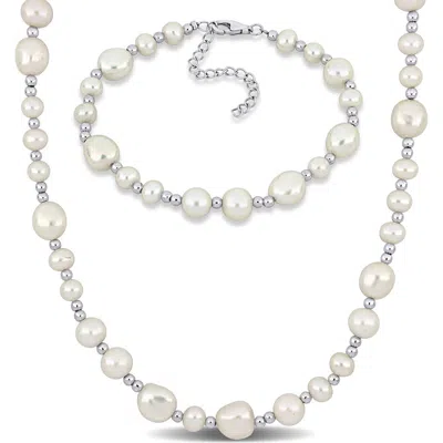 Delmar Cultured Freshwater Pearl Necklace & Bracelet Set