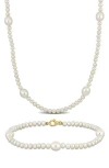 Delmar Cultured Freshwater Pearl Necklace & Bracelet Set
