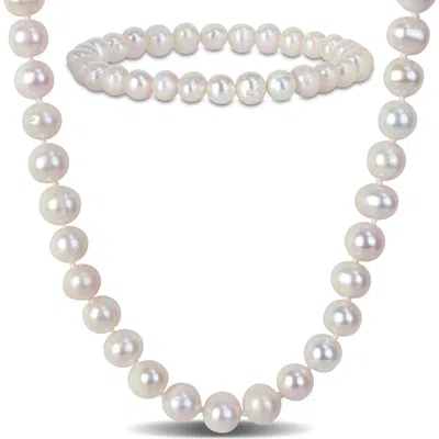 Delmar Cultured Freshwater Pearl Necklace & Bracelet Set