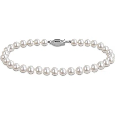 Delmar Cultured Pearl Bracelet, 5–5.5mm In White
