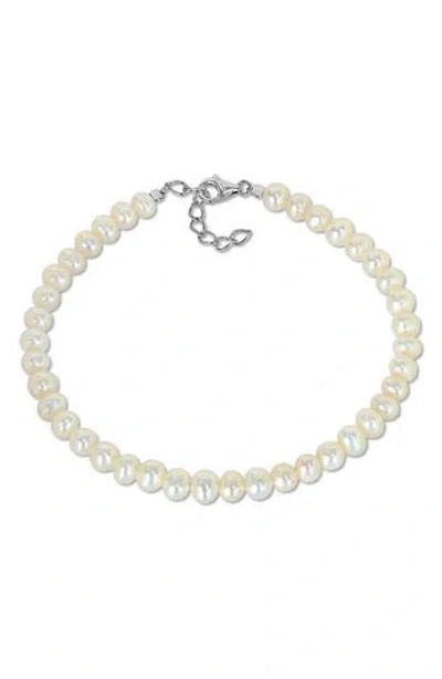 Delmar Cultured Pearl Bracelet In White