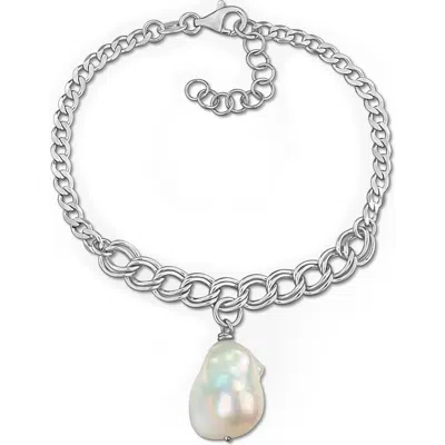 Delmar Cultured Pearl Chain Bracelet In White