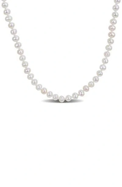 Delmar Cultured Pearl Necklace, 3–4mm In White