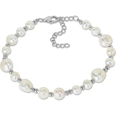 Delmar Cultured Pearl Strand Bracelet In White