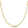 Delmar Rectangular Rolo Chain Necklace In Gold