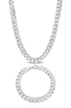 Delmar Curb Link Chain Necklace & Bracelet Set In Gold