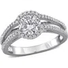 Delmar Dew Lab Created Moissanite Ring In Red