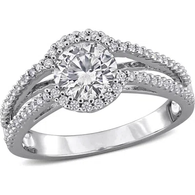 Delmar Dew Lab Created Moissanite Ring In Red