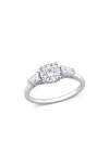 Delmar Dew Lab Grown Moissanite Tapered Ring