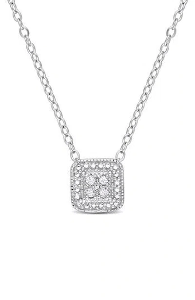 Delmar Diamond Accent Solitaire Pendant Necklace In Neutral