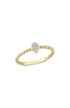 Delmar Diamond Accent Teardrop Ring In Gold