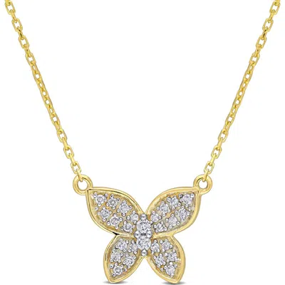 Delmar Diamond Butterfly Pendant Necklace In Gold