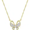 Delmar Diamond Butterfly Pendant Necklace In Gold