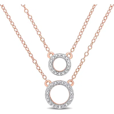 Delmar Diamond Circle Layered Necklace In Gold
