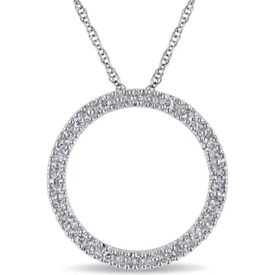 Delmar Diamond Circle Of Life Pendant Necklace In Metallic