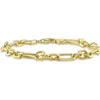 Delmar Diamond Cut Figaro Chain Bracelet In Gold