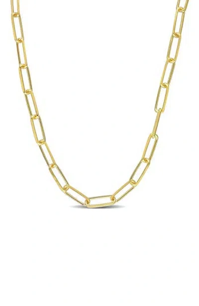 Delmar Diamond Cut Paper Clip Chain Necklace In Gold