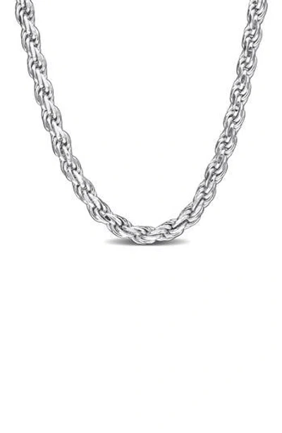 Delmar Diamond Cut Rope Chain Necklace, 2.30mm In Pink