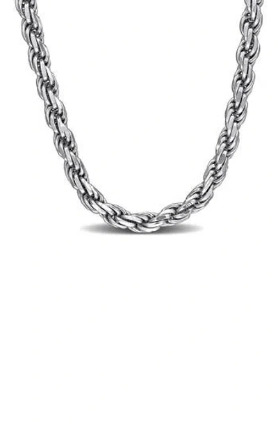 Delmar Diamond Cut Rope Chain Necklace, 3.1mm In Metallic