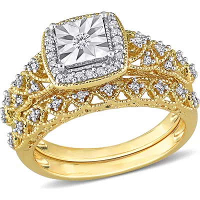 Delmar Diamond Engagement Ring Set In Gold